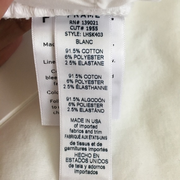 FRAME Le High Skinny white denim - NWT - Picture 6 of 7